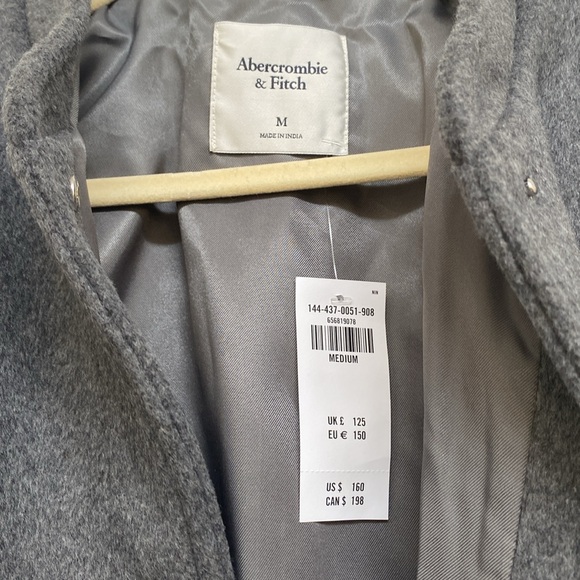 NWT Abercrombie & Fitch Wool Blend Bomber Jacket - Picture 3 of 6